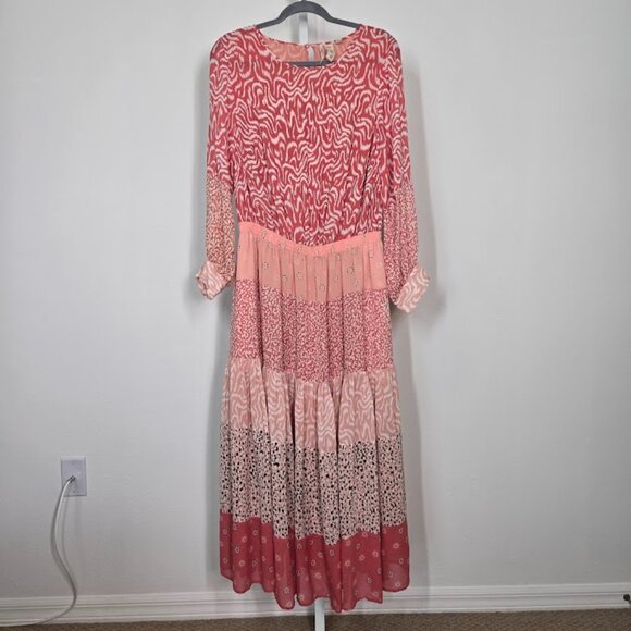 ANTNROPOLOGIE DOLAN Collection Jodie billowy silhouette Maxi Dress Sz 1X - Picture 10 of 12